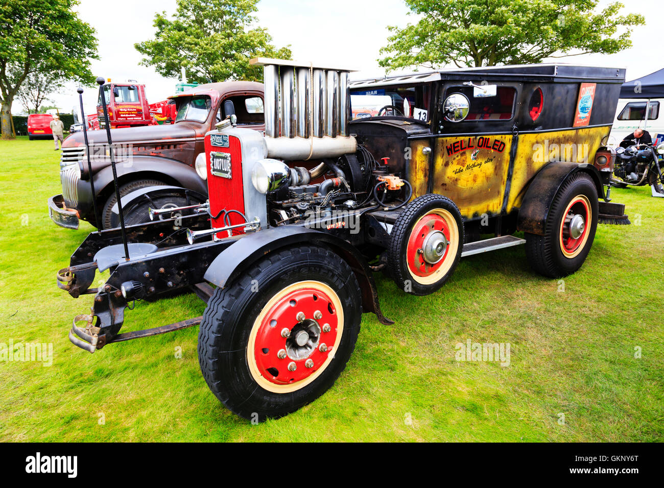 "Gut geölt Traktor Co" Ratte, Steam Punk-Leyland LKW. Lincoln Dampf zeigen, 2016 Stockfoto