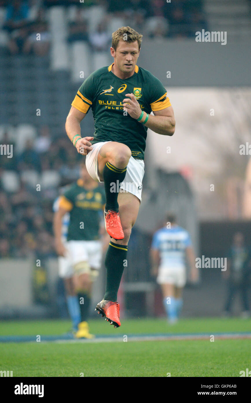 Nelspruit, Südafrika. 20. August 2016. Die South African Rugby-Nationalmannschaft gegen die Pumas im Mbombela-Stadion. Ruan Combrinck Stockfoto
