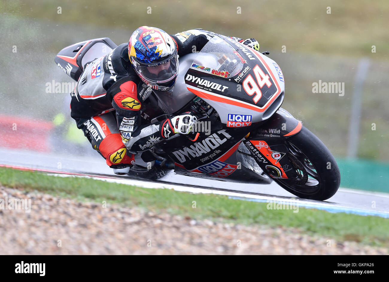 Brno, Tschechische Republik. 21. August 2016. Grand Prix der Tschechische Republik 2016, Moto2, Brno, Tschechien, 21. August 2016. Jonas Folger Deutschlands. Bildnachweis: Lubos Pavlicek/CTK Foto/Alamy Live-Nachrichten Stockfoto