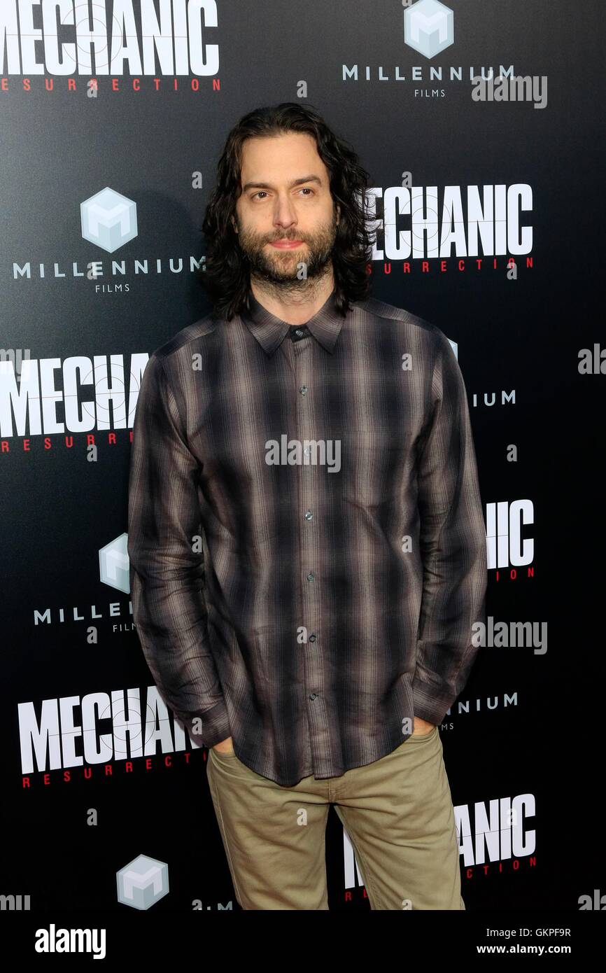 Los Angeles, CA, USA. 22. August 2016. Chris D'Elia im Ankunftsbereich für Mechaniker: Auferstehung Premiere, Arclight Kinos Hollywood, Los Angeles, CA 22. August 2016. Bildnachweis: Priscilla Grant/Everett Collection/Alamy Live-Nachrichten Stockfoto