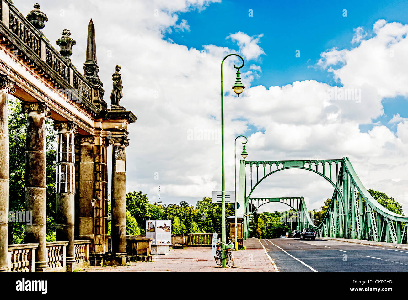 Potsdam, Glienicker Brücke Grenzübergang Berlin - Potsdam Deutsche Hektar (deutsche Division) Stockfoto