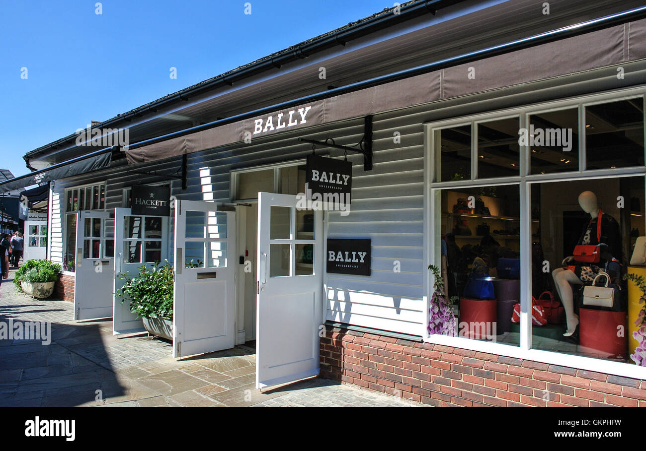 Bally Schuh Shop Shop Logo vorne Stockfoto