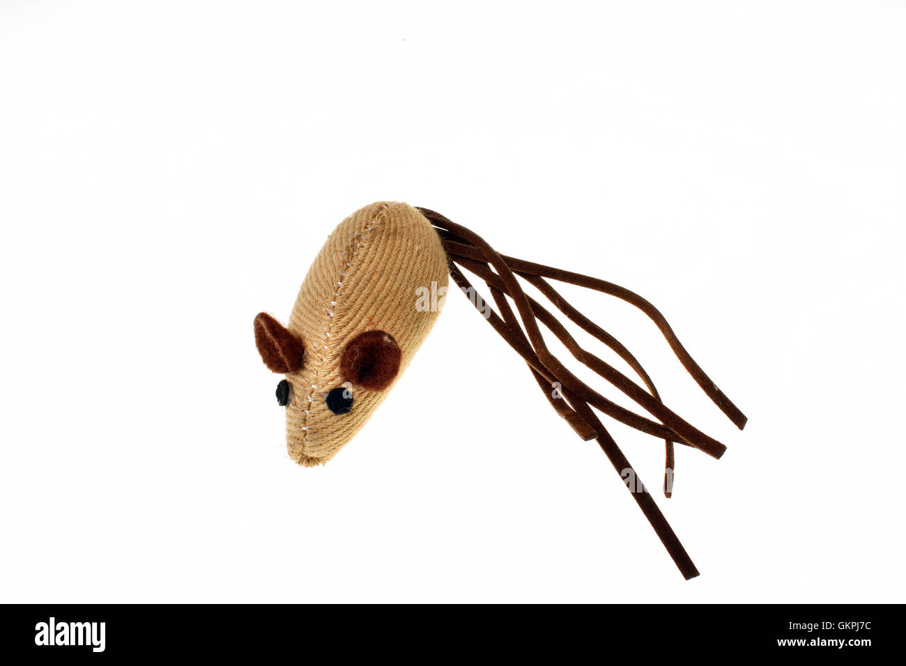 Closeup Spielzeug lustige Maus auf weißem Hintergrund Stockfoto