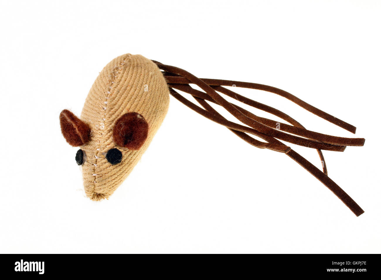 Closeup Spielzeug lustige Maus auf weißem Hintergrund Stockfoto