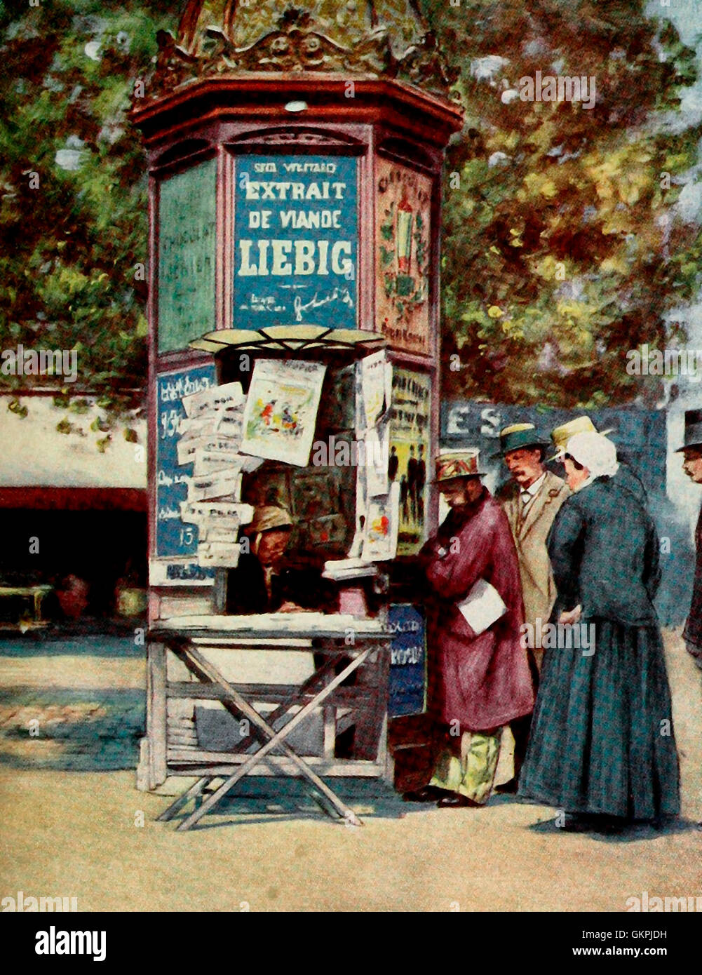 Ein Paris Kiosque, ca. 1902 Stockfoto