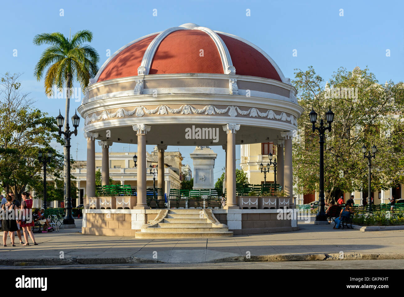 Gewölbte Musikpavillon im Parque Jose Marti, Cienfuegos, Kuba Stockfoto