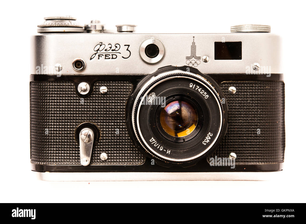 Vintage mechanischen Fotokamera FED Stockfoto