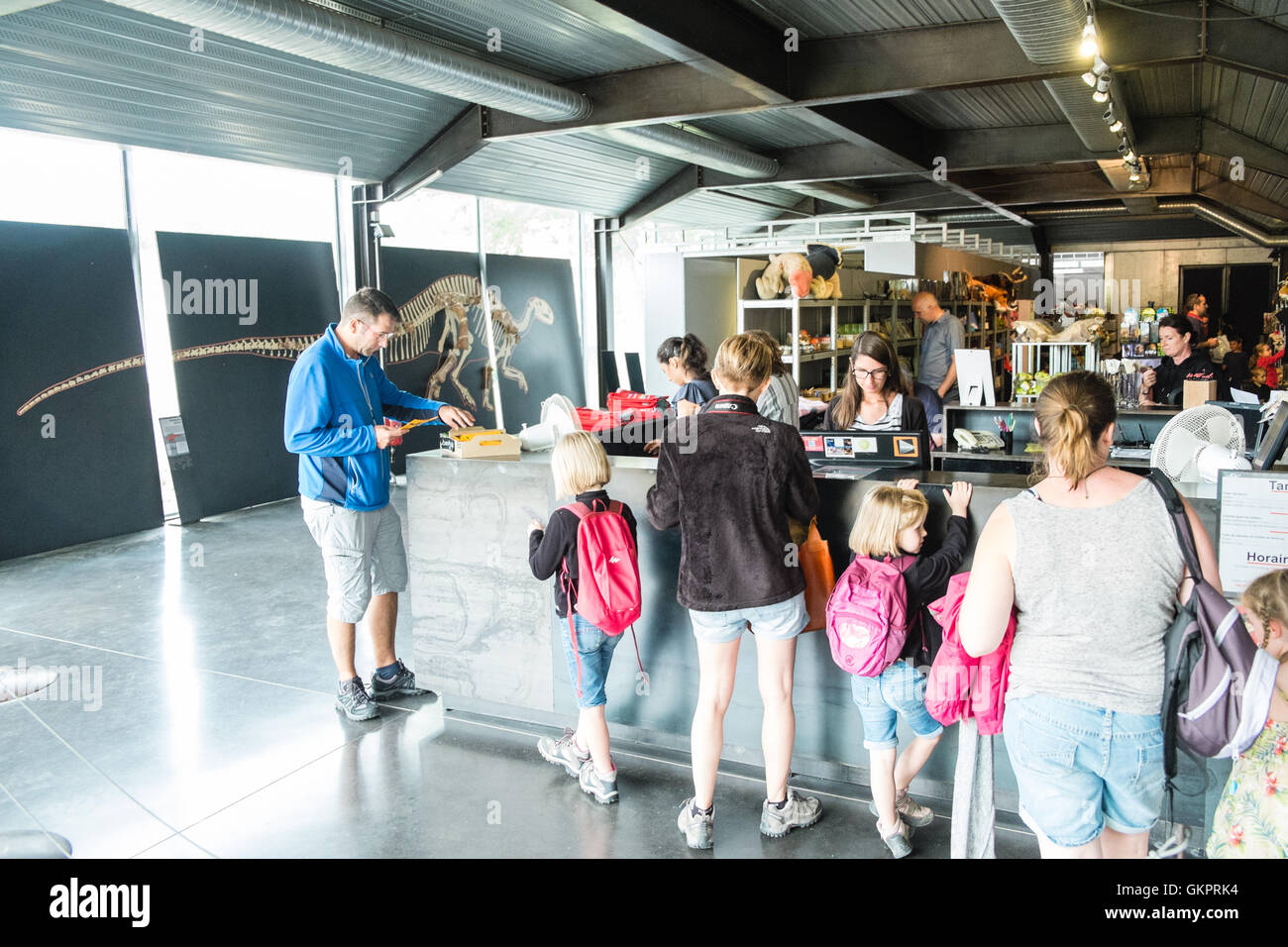 Esperaza Sauriermuseum Esperaza, Aude, Südfrankreich. Stockfoto