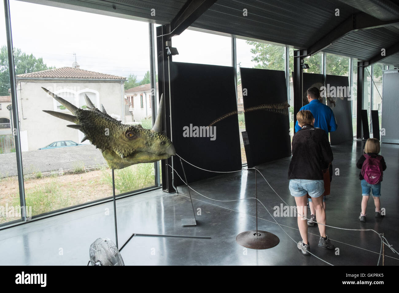 Esperaza Sauriermuseum Esperaza, Aude, Südfrankreich. Stockfoto