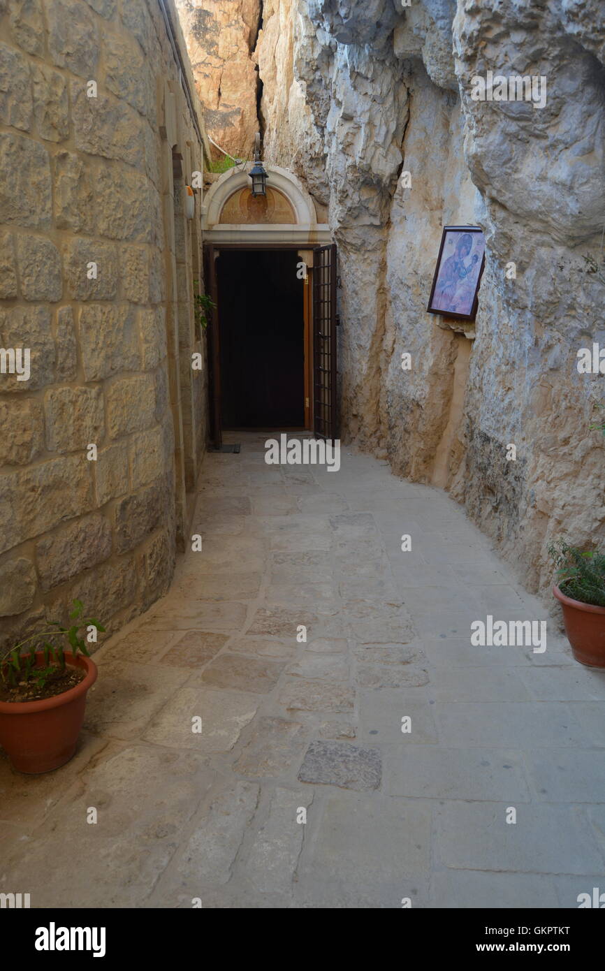 Kloster der Versuchung, Jericho, Palästina Stockfoto