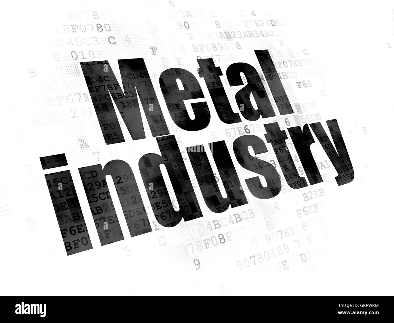 Industrie-Konzept: Metallindustrie auf Digital-Hintergrund Stockfoto