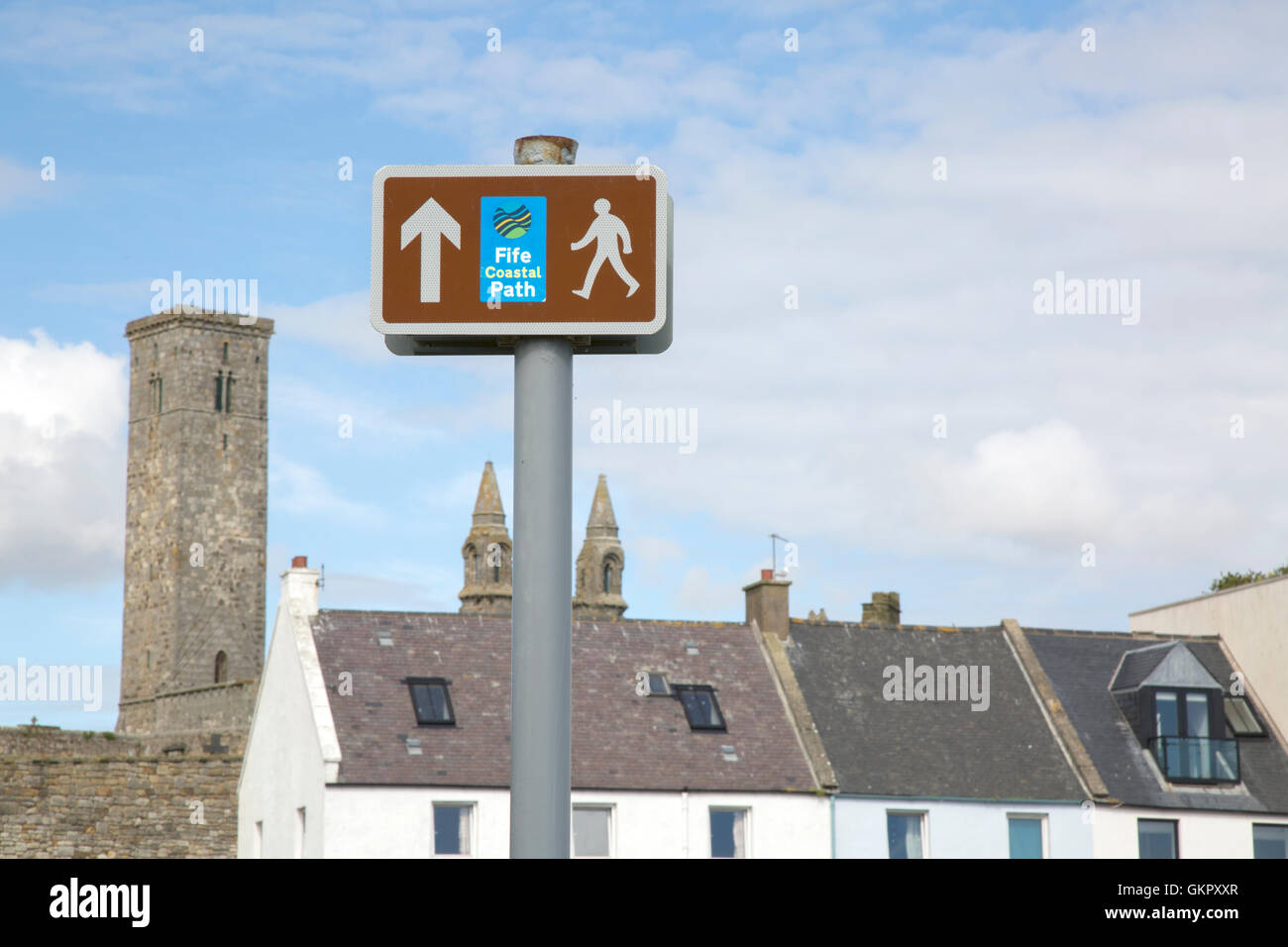 Fife Coastal Path Zeichen; St Andrews; Schottland Stockfoto