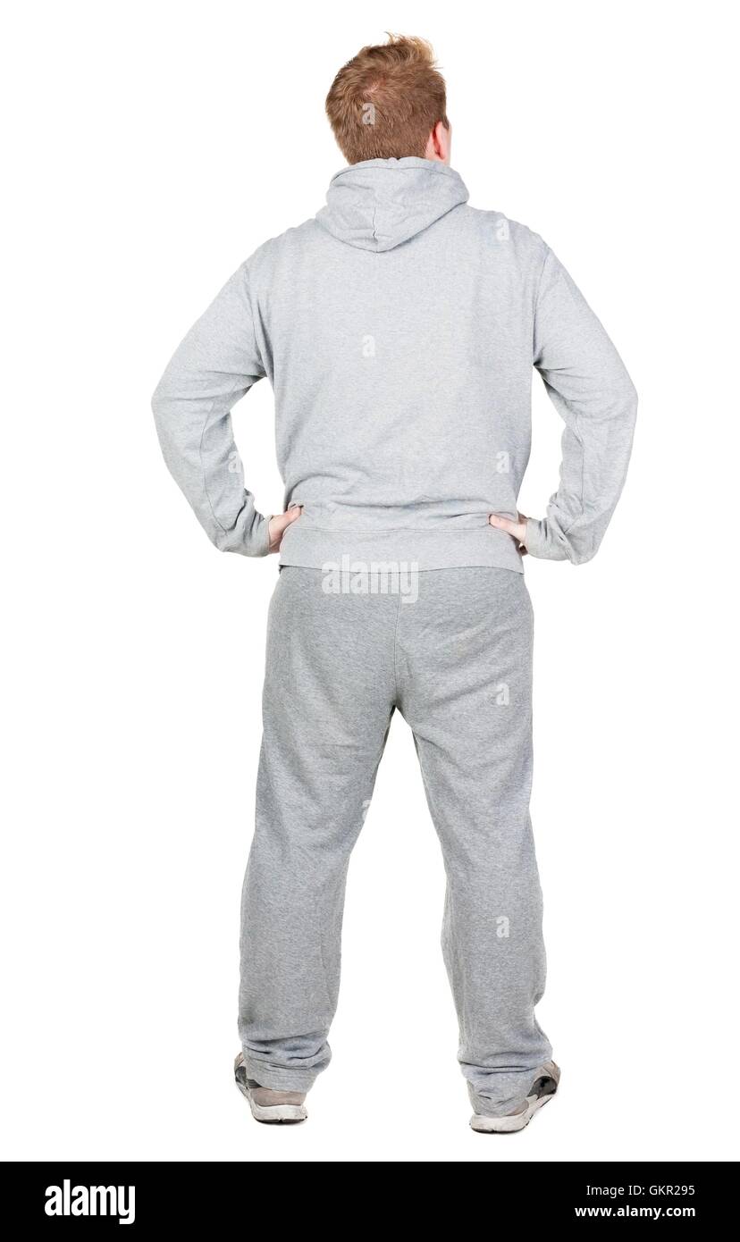 Rückansicht des jungen Athleten Stockfoto