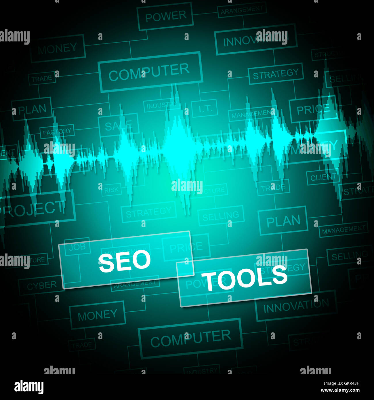 SEO Tools für Suchmaschinen-Optimierungssoftware Stockfoto