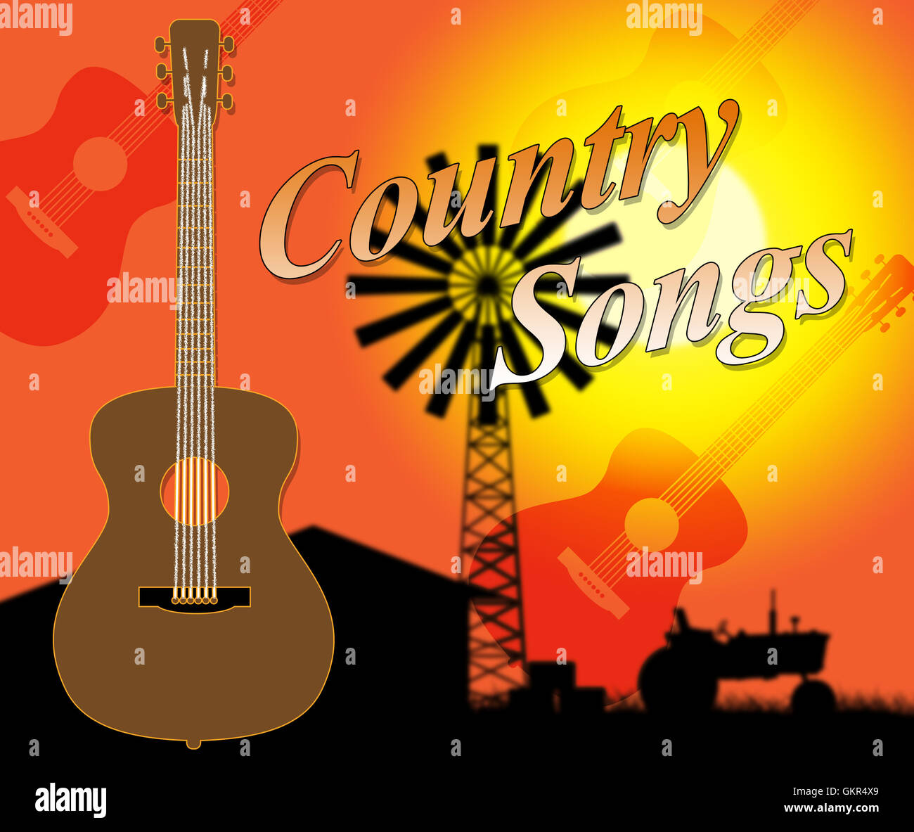 Country-Songs zeigen, Volksmusik und Gesang Stockfoto