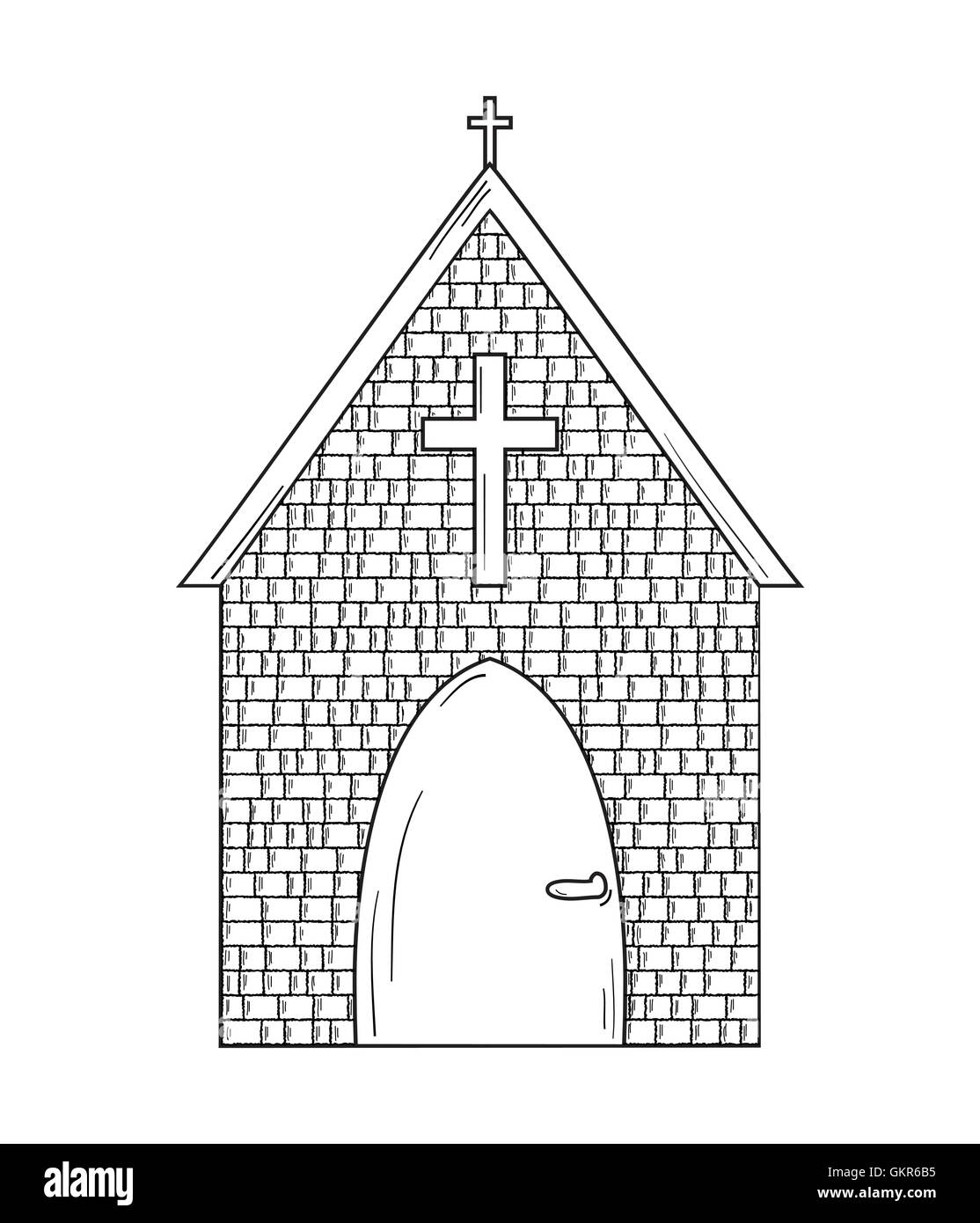 Skizze der Kirche Stock Vektor