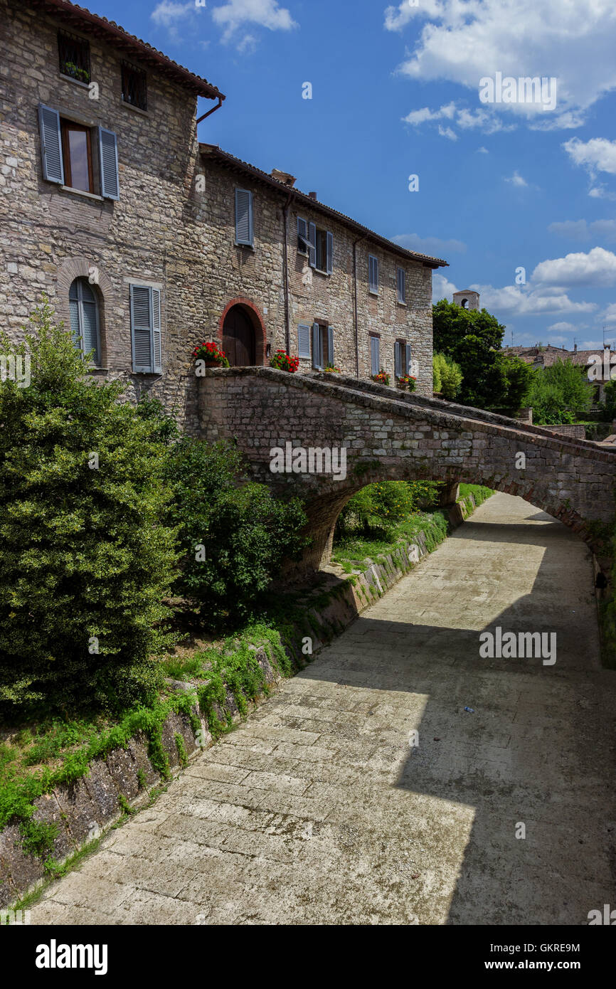 Einen leckeren Einblick in Gubbio, mittelalterlichen italienischen Stadt Stockfoto