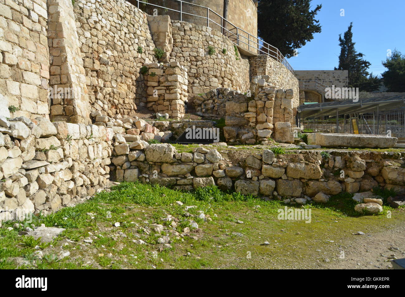 St.-Anna-Kirche und Teich von Bethesda, Jerusalem Stockfoto