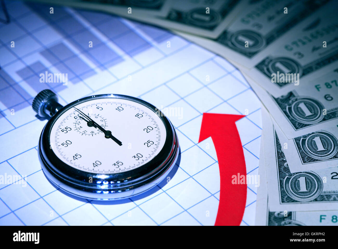 Zeit ist Geld Stockfoto