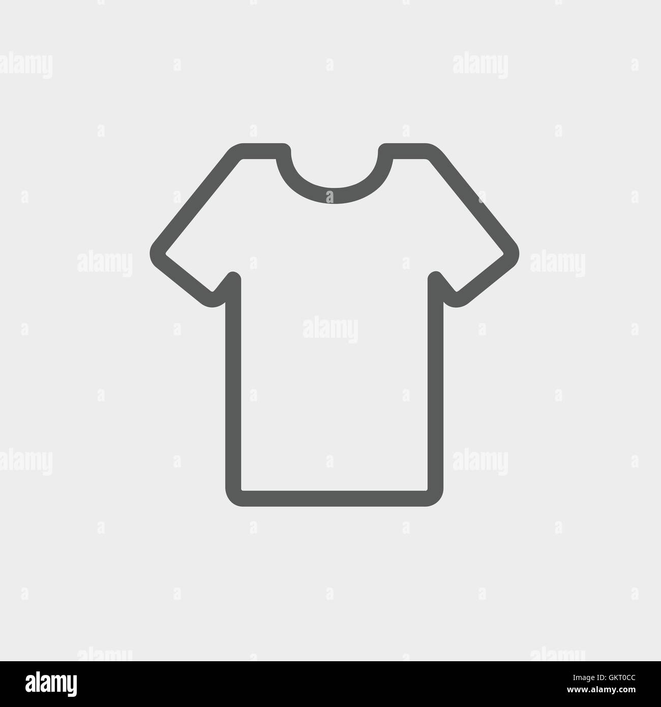 T-Shirt-dünne Linie-Symbol Stock Vektor