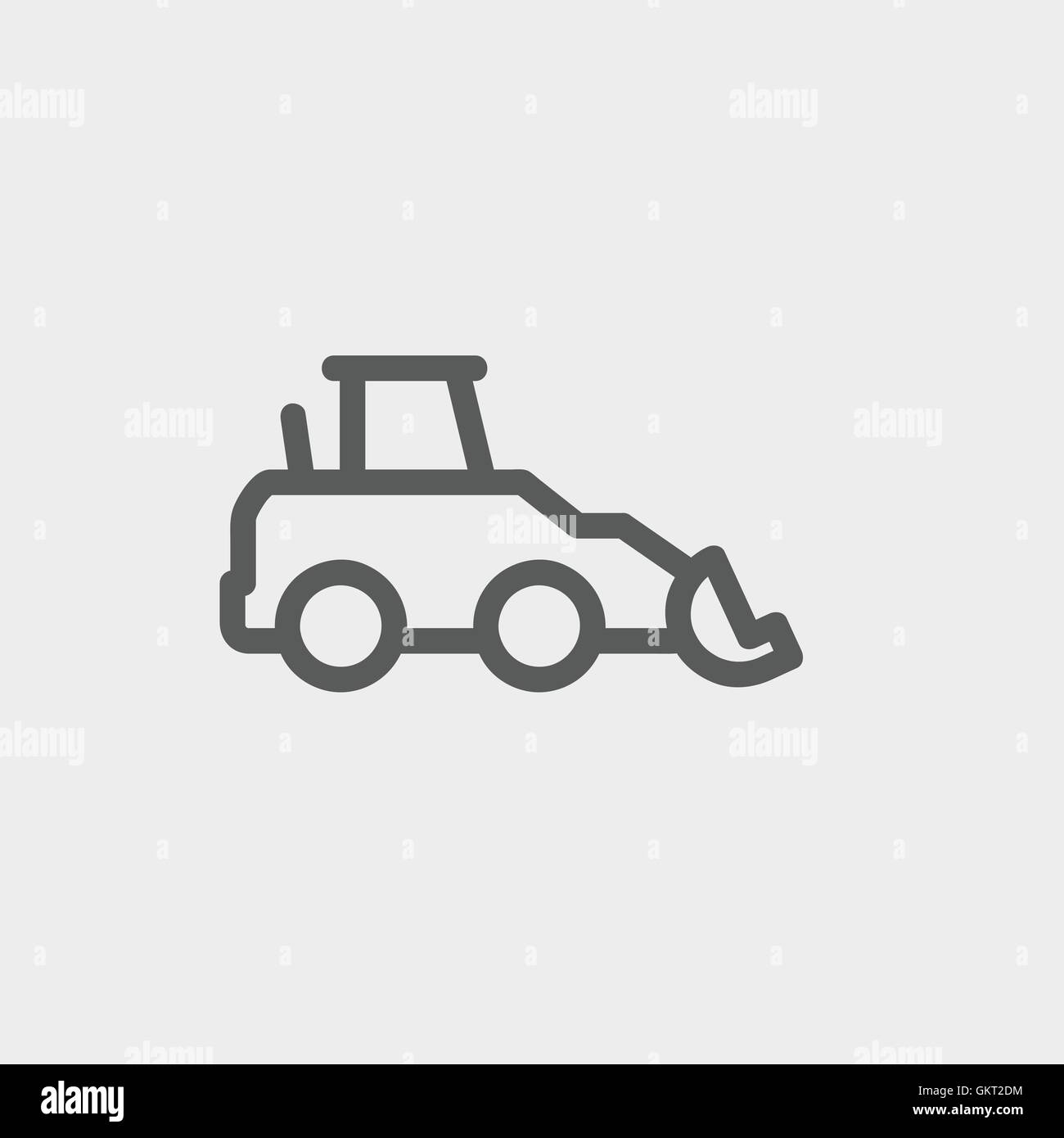 Auto-Kipper-dünne Linie-Symbol Stock Vektor