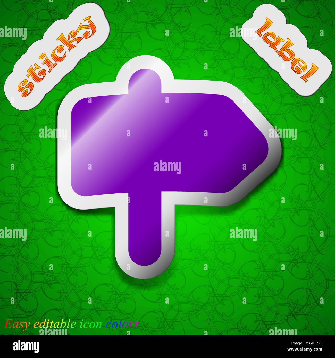 Informationsschild-Symbol. Symbol schicken farbigen Aufkleber auf grünem Hintergrund. Vektor Stock Vektor