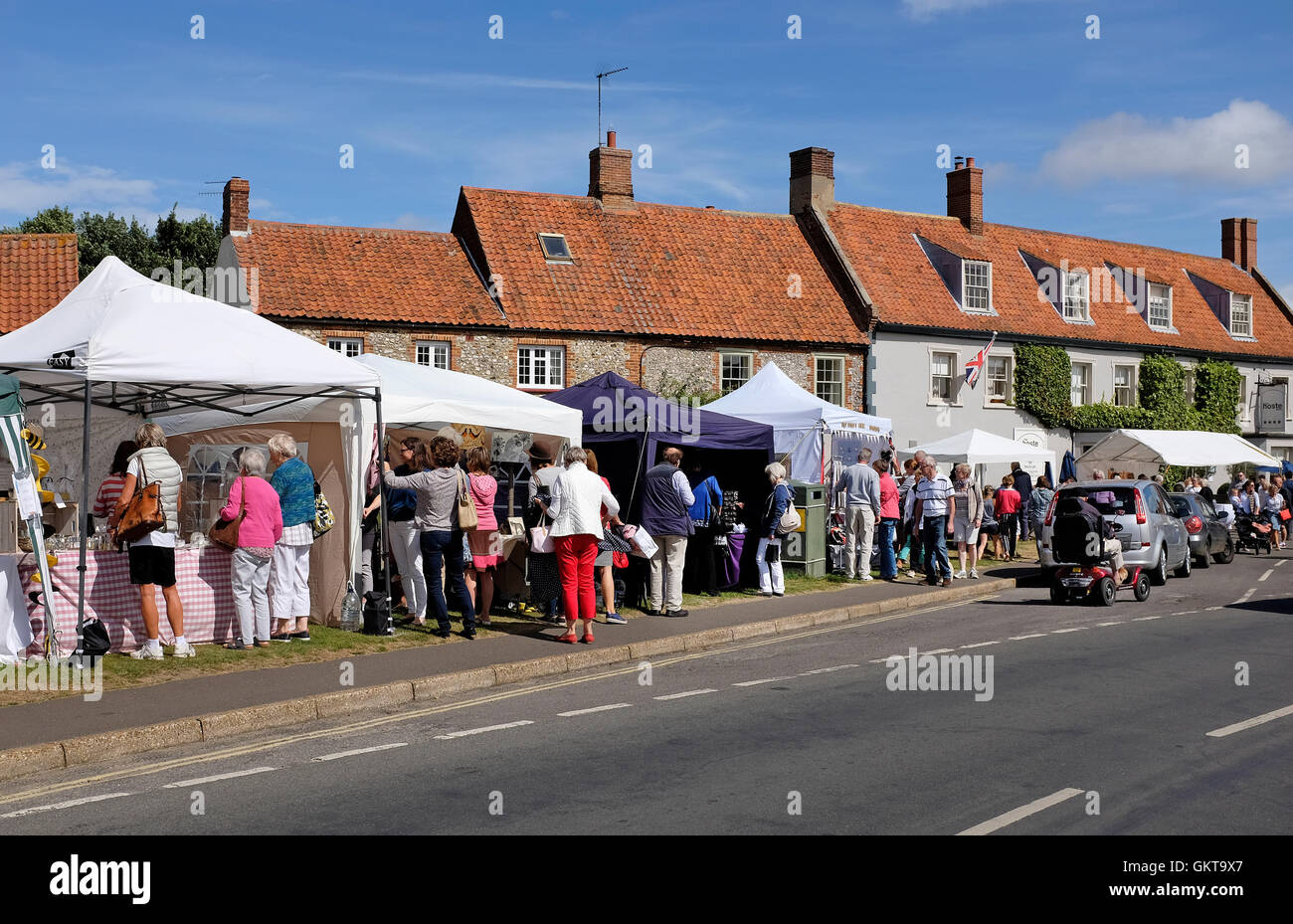 Sommer Handwerkermarkt am Burnham market, North Norfolk, england Stockfoto