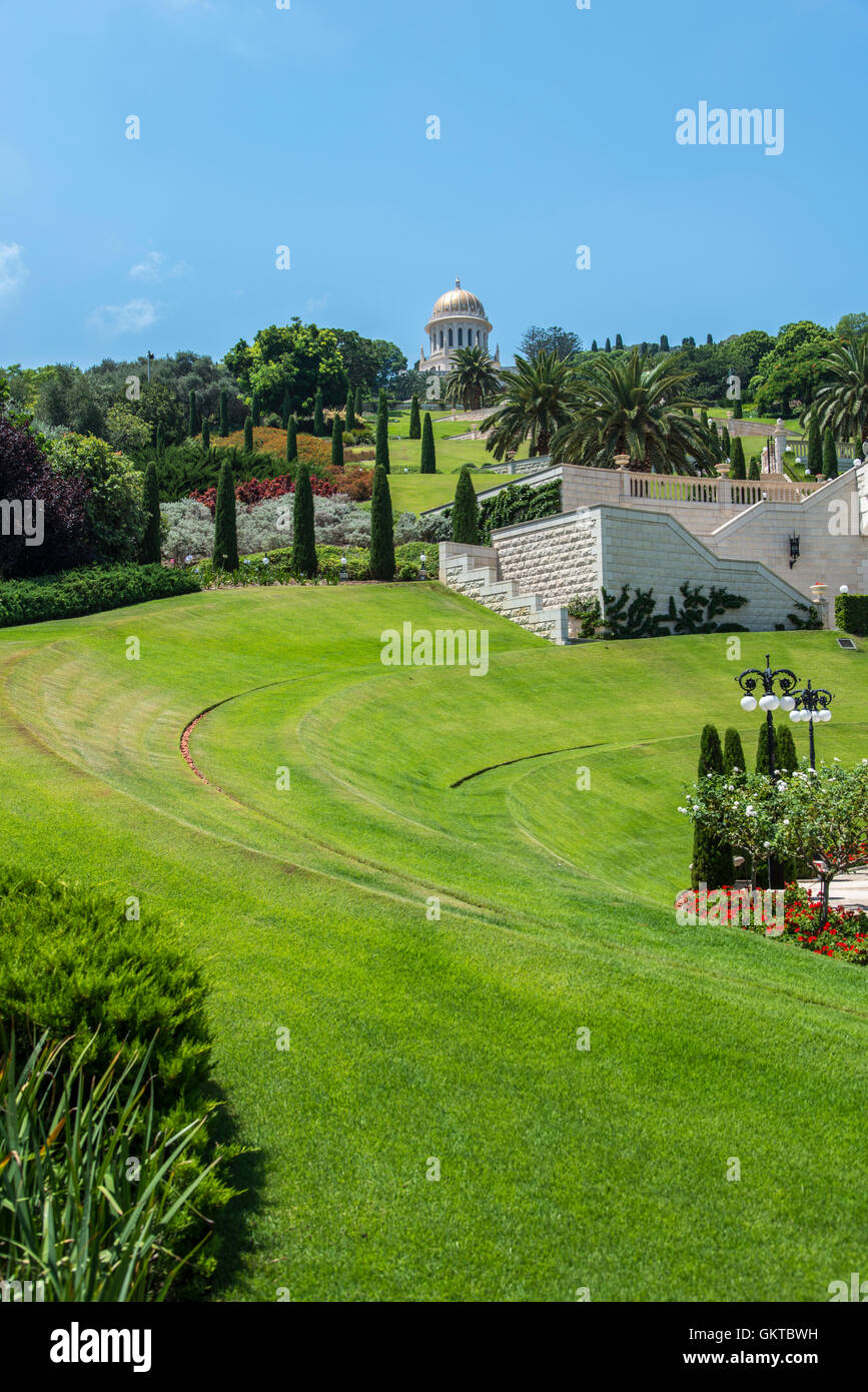 Die Bahai-Gärten in Haifa, Israel Stockfoto