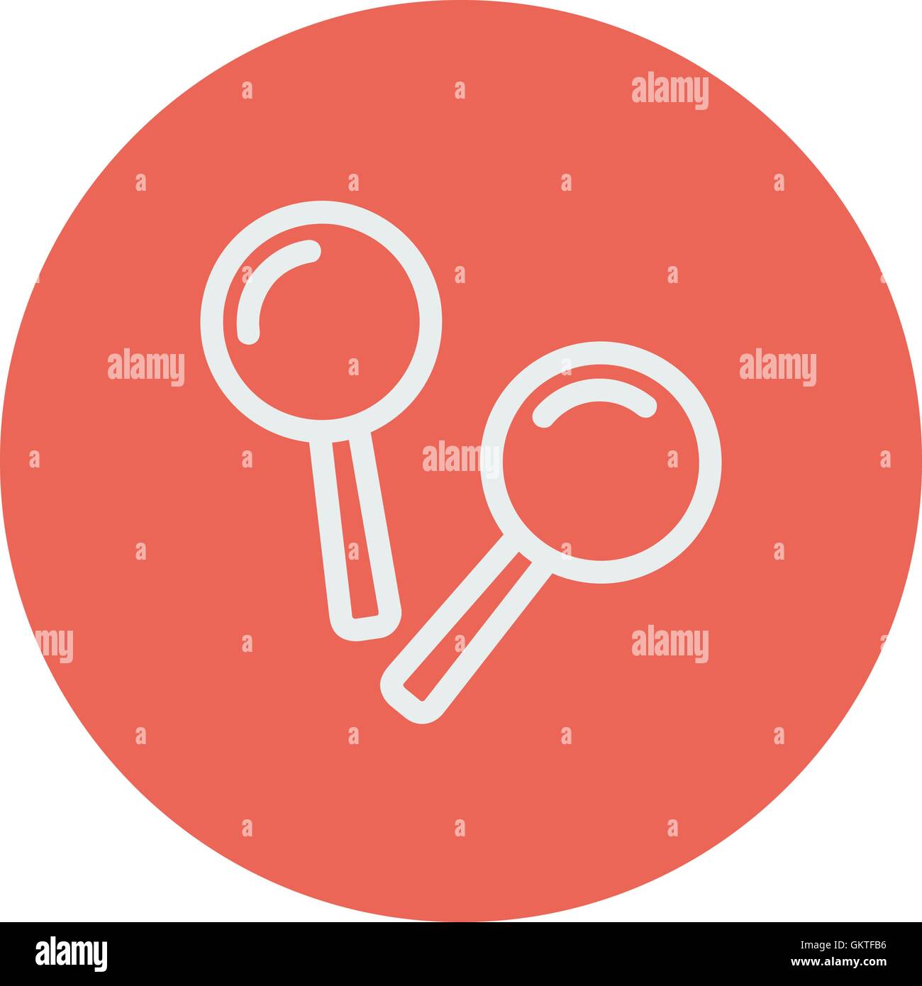 Maracas dünne Liniensymbol Stock Vektor