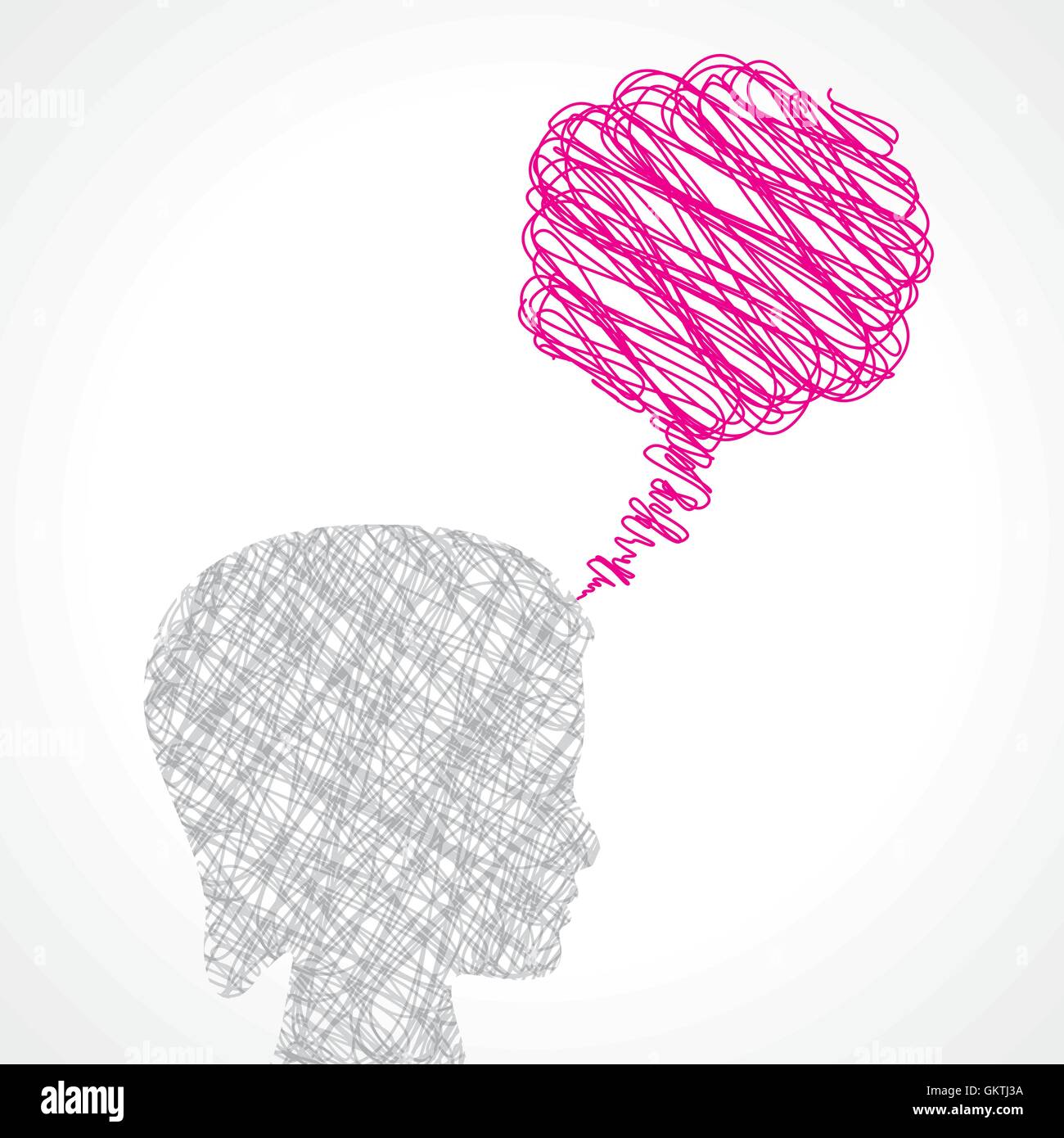 abstrakte Sprechblase mit Frauengesicht Lager Vektor Stock Vektor