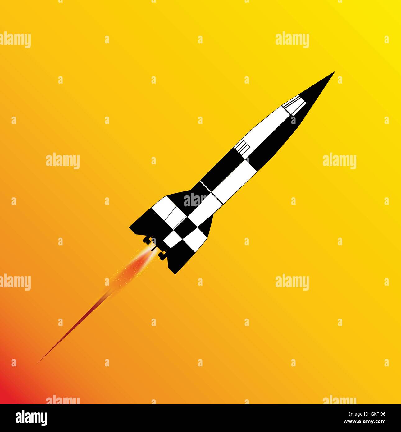 V2-Raketenstart Stock Vektor