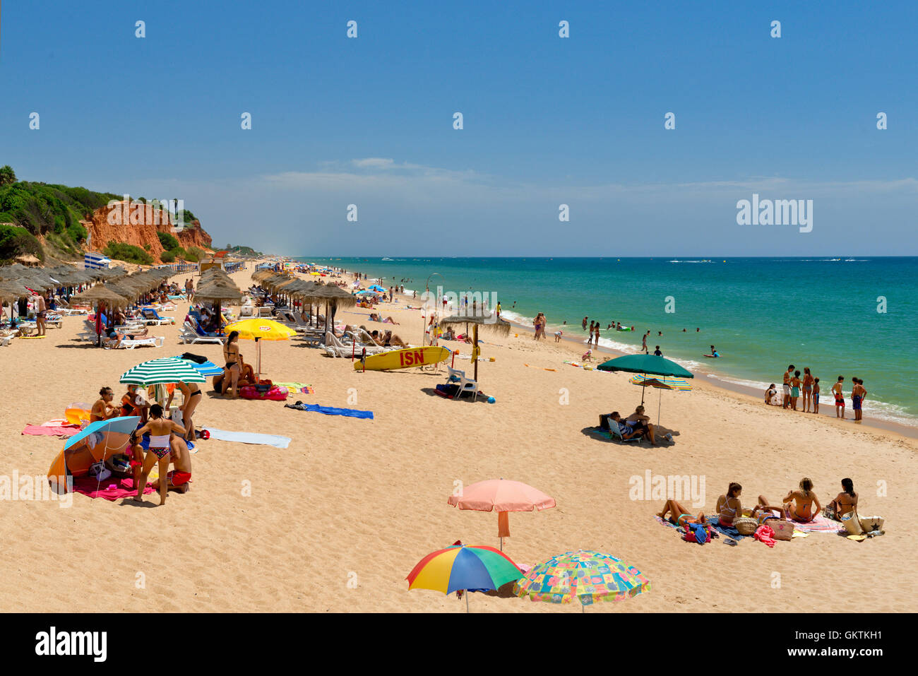 Vale Lobo Strand im Sommer, die Algarve, Portugal Stockfoto