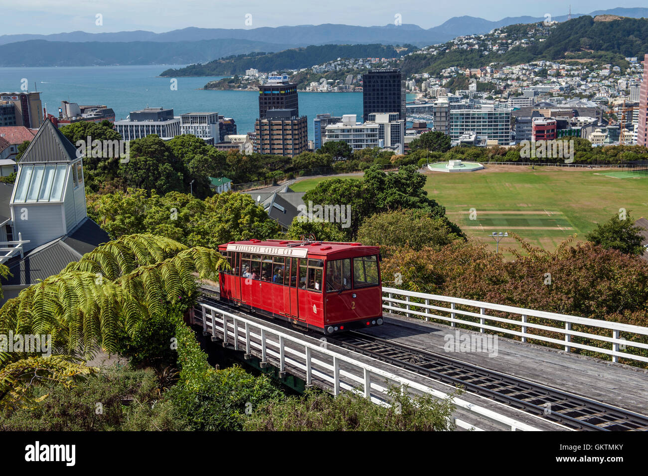 Wellington Cable Car, eine Standseilbahn in Wellington, Neuseeland Stockfoto