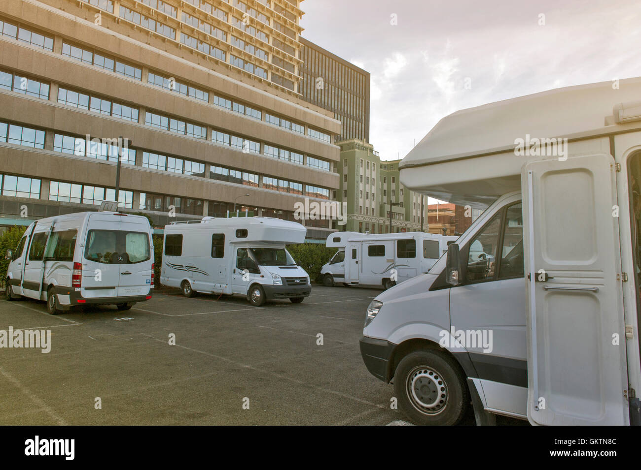 Wellington, New Zealand - 3. März 2016: Wellington Ufergegend Wohnmobil-Park Stockfoto