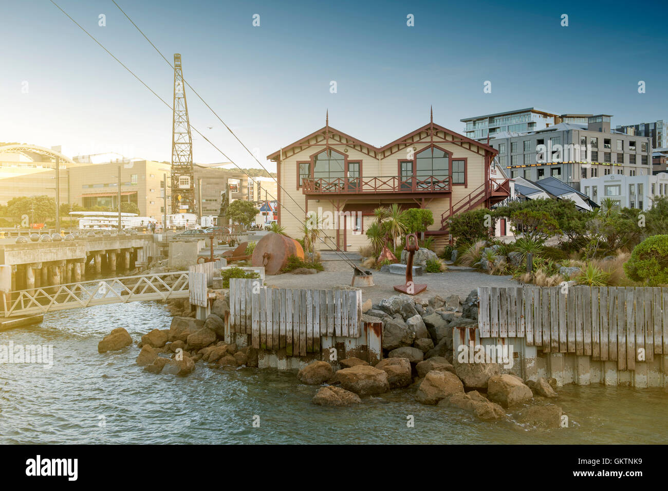 Wellington, New Zealand - 3. März 2016: Alter Klassiker aufbauend auf Wellington Hafen Stockfoto