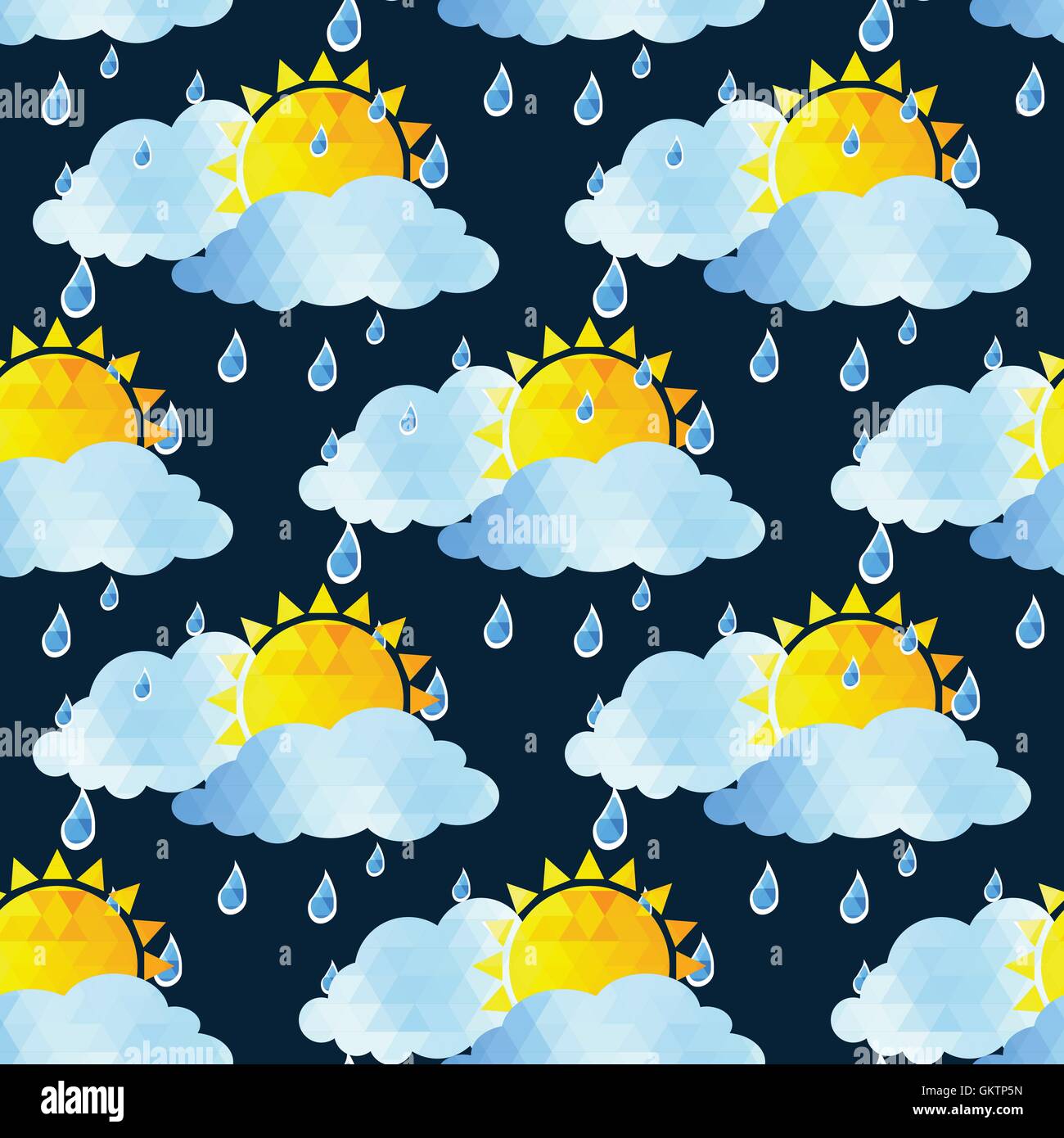 Wolken nahtlose Muster auf einem Hintergrund. Vektor-illustration Stock Vektor