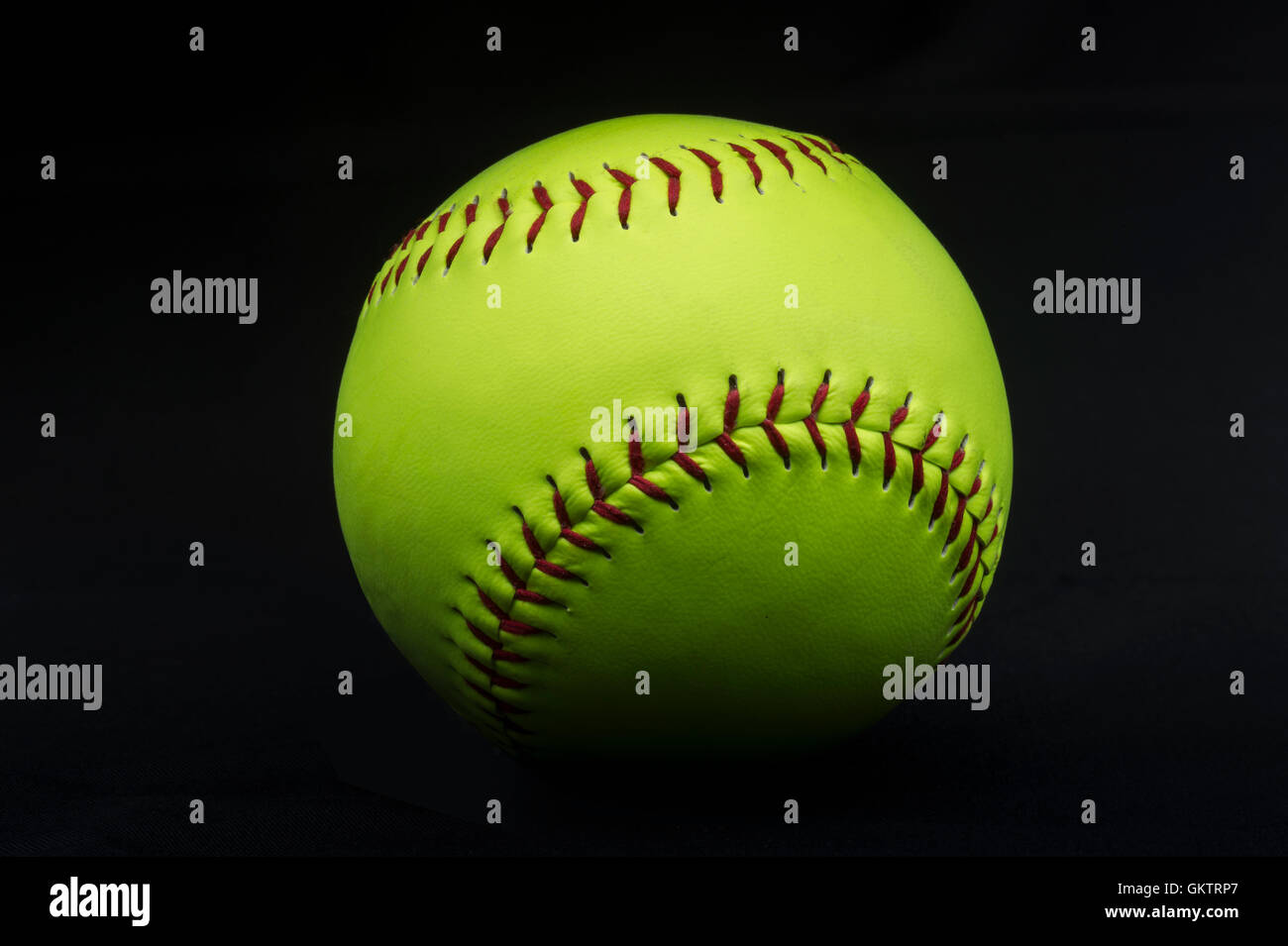 Amerikanische Softball Detail der Ball Stockfoto