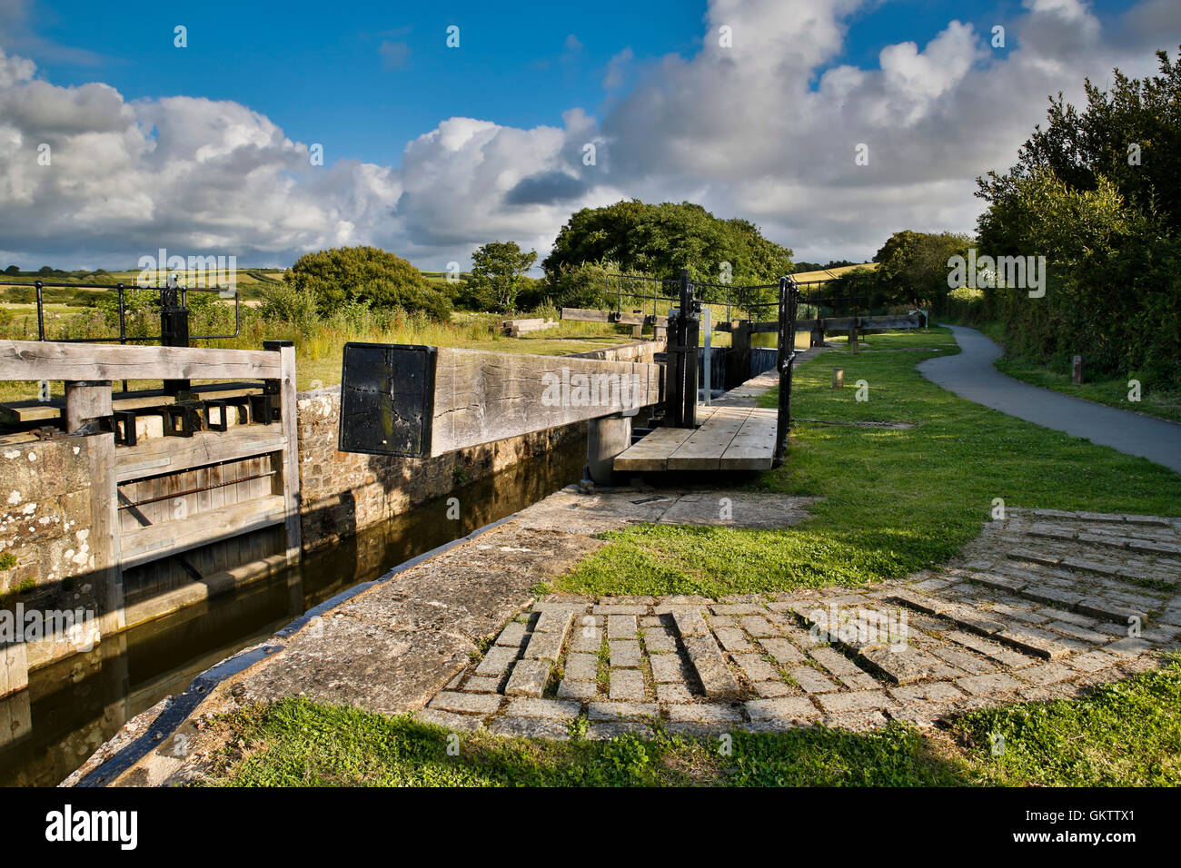 Bude Kanal; Sperre; Cornwall; UK Stockfoto