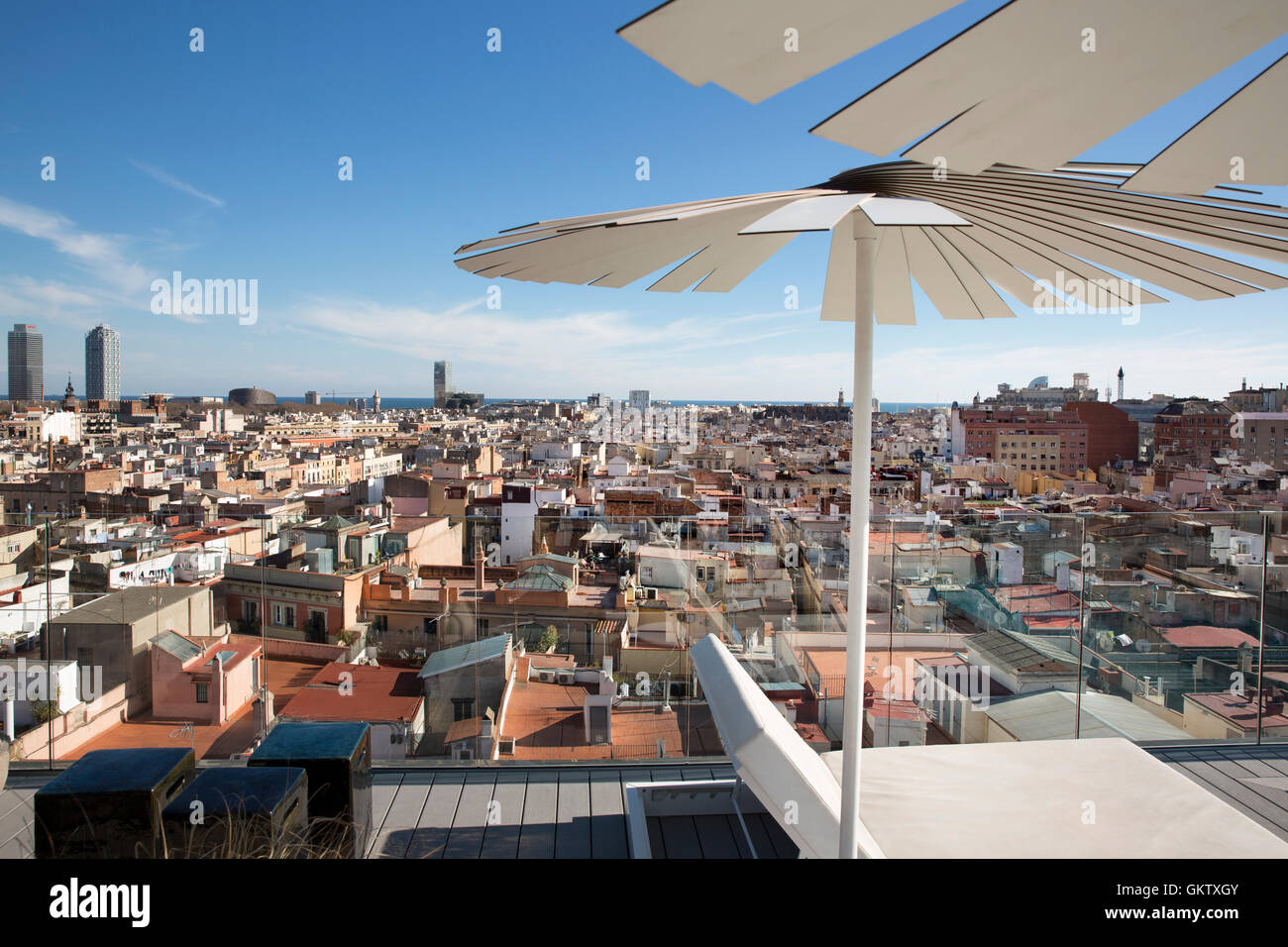 Die Skyline der Stadt Barcelona. Spanien Stockfoto