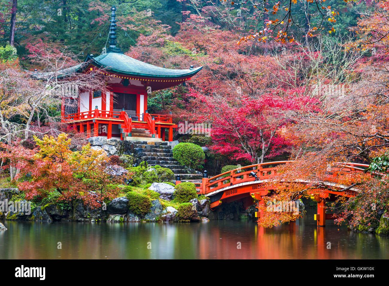 Kyoto, Japan am Daigo-Ji-Tempel im Herbst. Stockfoto