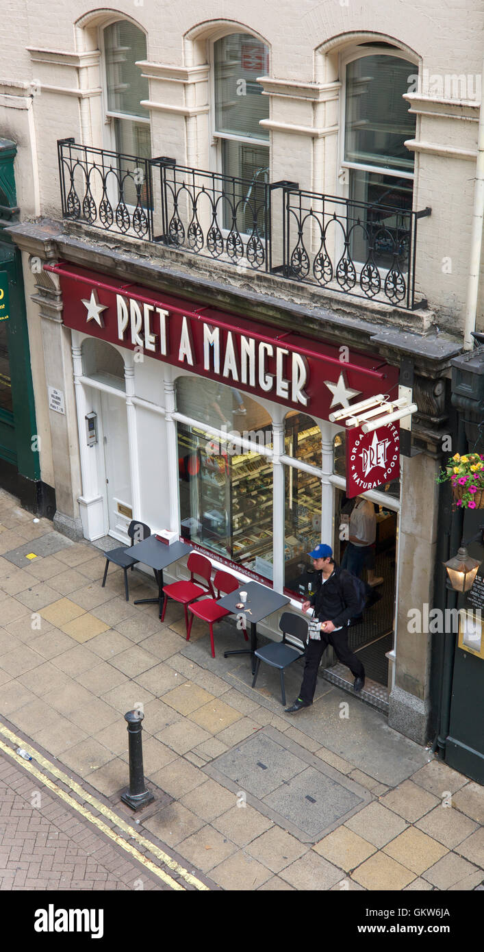 "Pret a Manger" Villiers Street, London UK Stockfoto