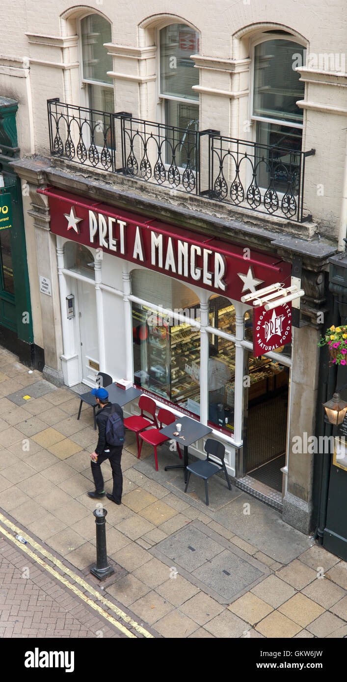 "Pret a Manger" Shop, Villiers Street, London UK Stockfoto