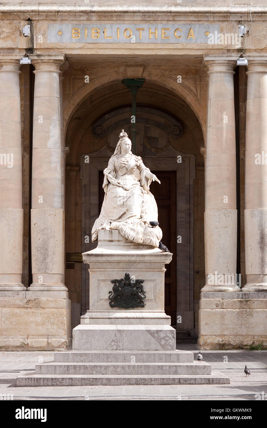 Statue der Königin Victoria in Malta Stockfoto