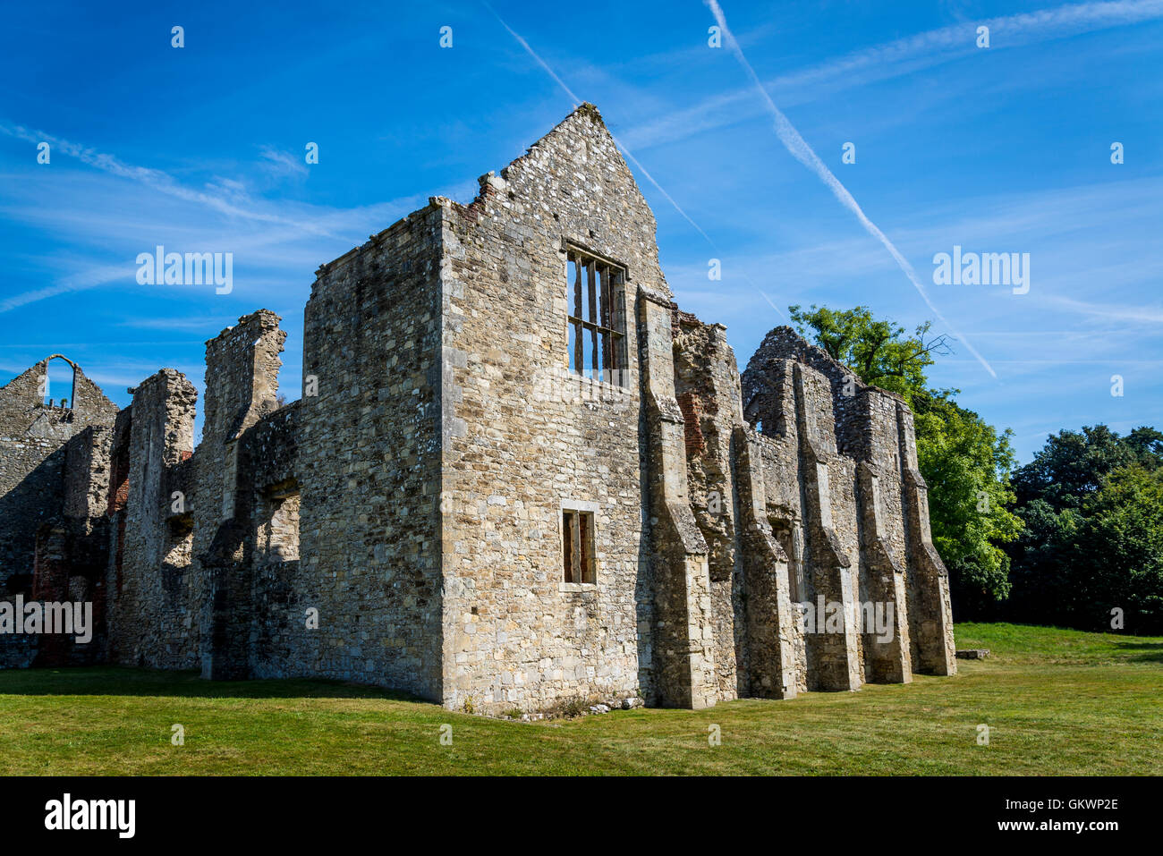 Netley Abbey, einer zerstörten 13. Jahrhundert mittelalterliche Kloster in der Nähe von Southampton, Hampshire, England, UK Stockfoto