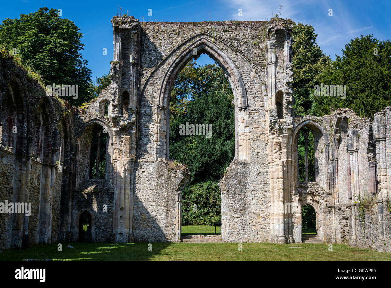 Netley Abbey, einer zerstörten 13. Jahrhundert mittelalterliche Kloster in der Nähe von Southampton, Hampshire, England, UK Stockfoto