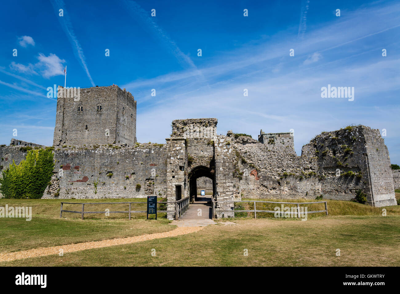 Portchester Castle, Hampshire, England, UK Stockfoto