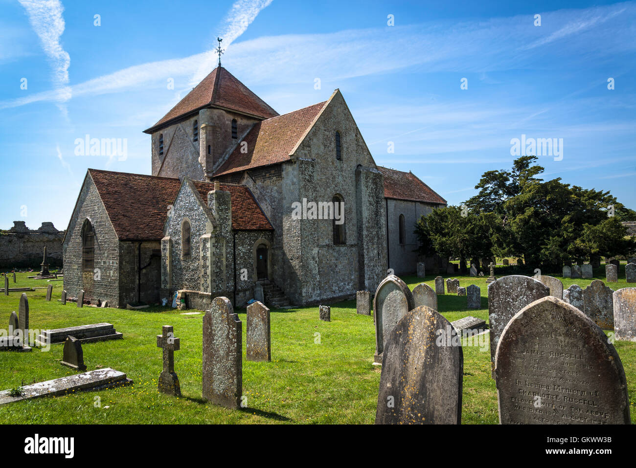 St. Marien Kirche, Portchester Castle, Hampshire, England, Vereinigtes Königreich Stockfoto