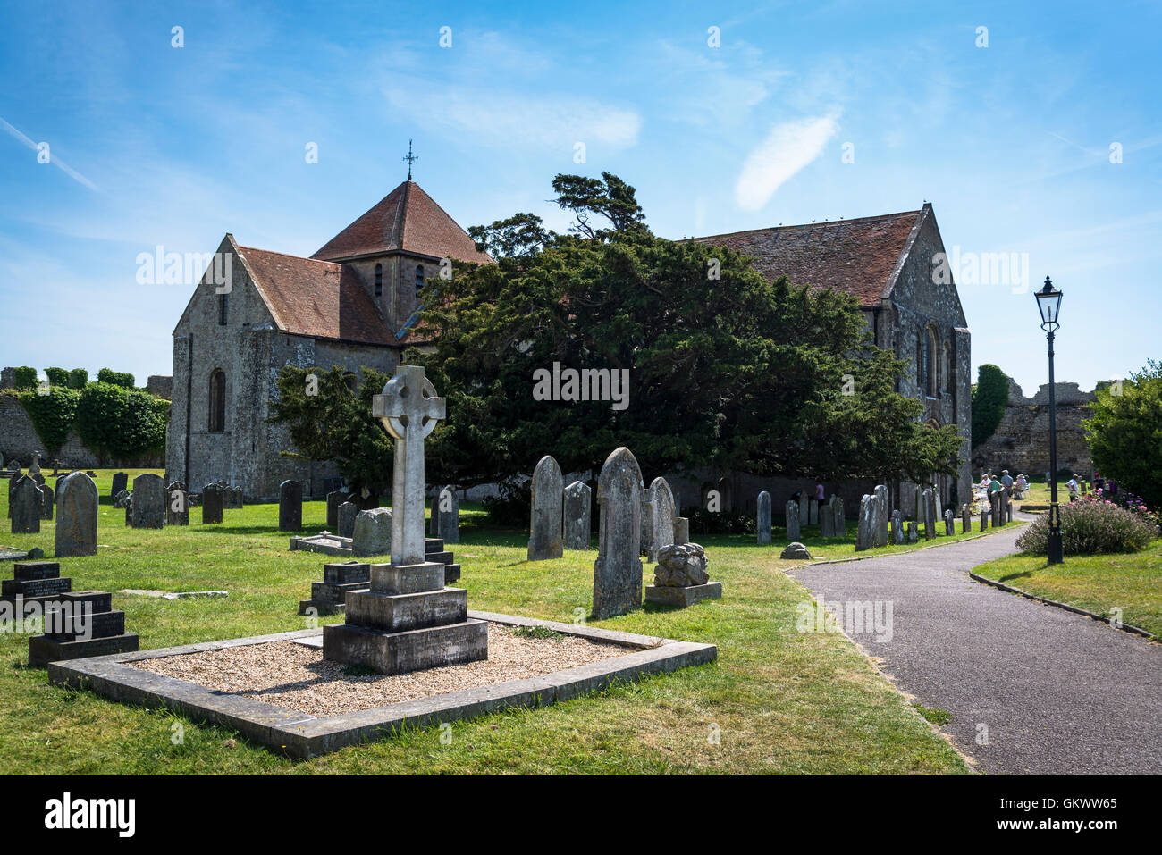 St. Marien Kirche, Portchester Castle, Hampshire, England, Vereinigtes Königreich Stockfoto