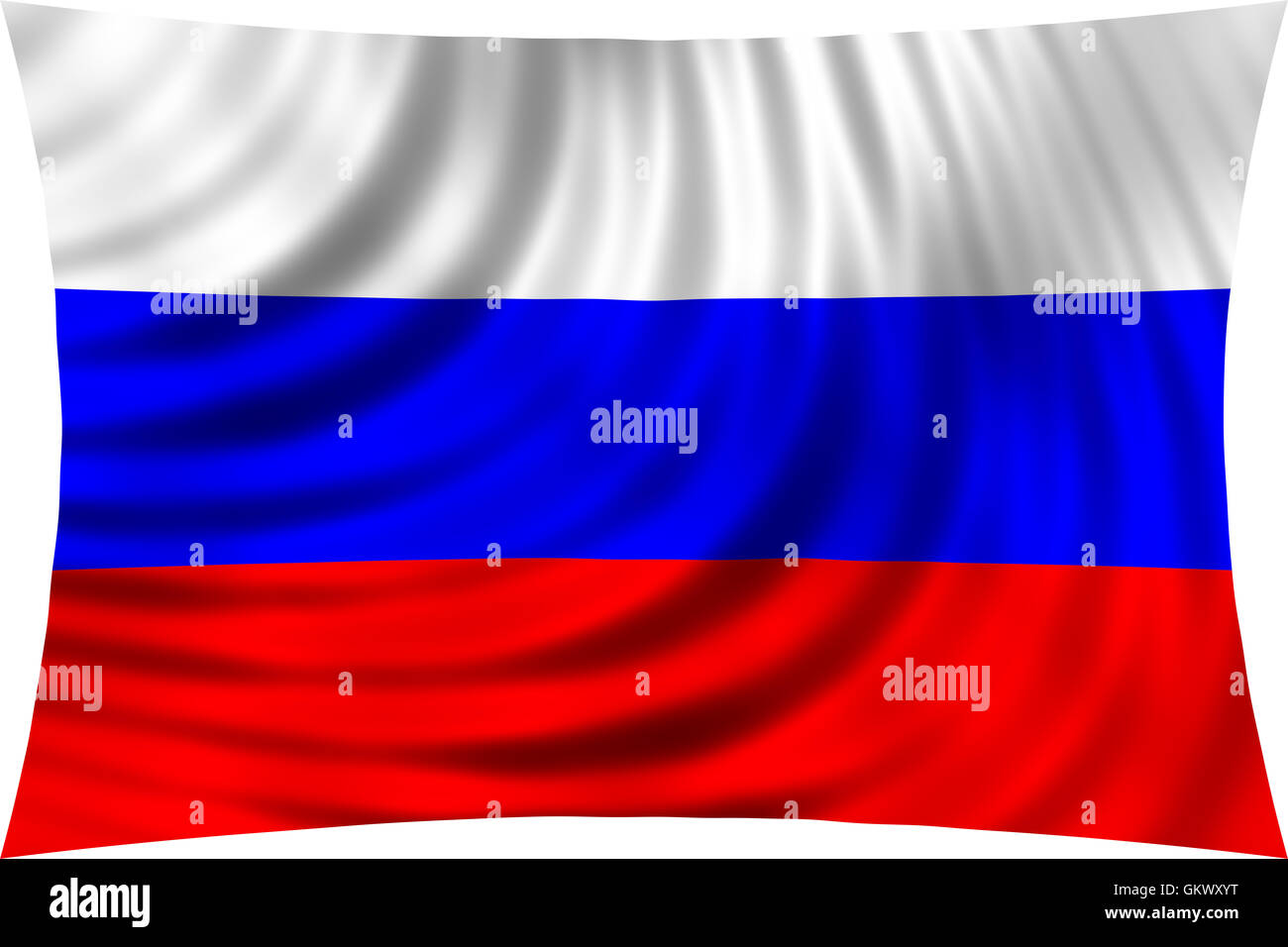 Vektordesign der russischen Nationalflagge. russland flagge 3d