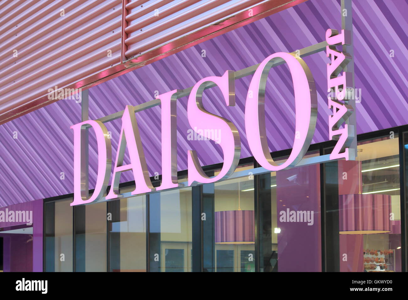 Daiso Shop verkauft große Franchise von 100 Yen-Shops in Japan, die im Besitz von Daiso Sangyo Produktpalette für $2,80 in Australien Stockfoto